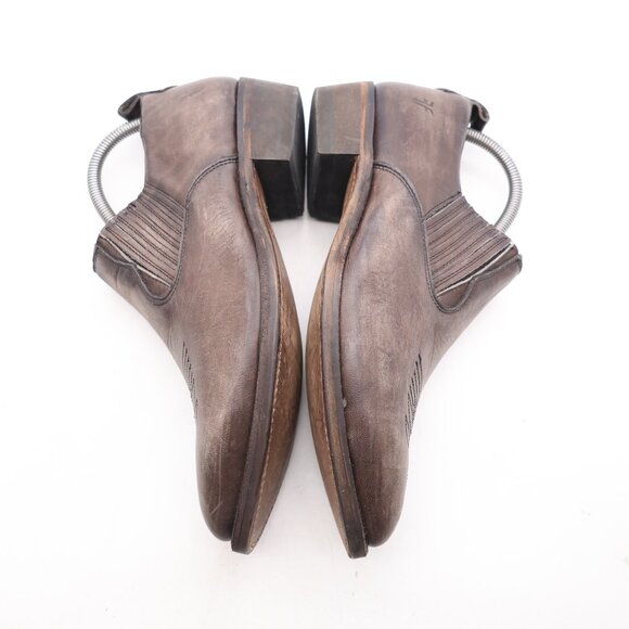 Frye Billy Shootie Boots Women's Size 9.5 B Gray Brown Leather Slip On - Picture 6 of 10